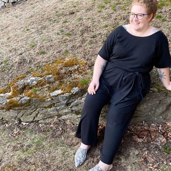 Ori All Day Jumpsuit in Black French Terry - Picture 4 of 5